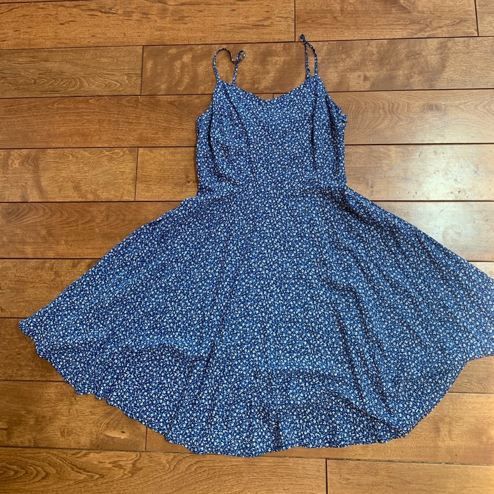 Navy flower print sundress